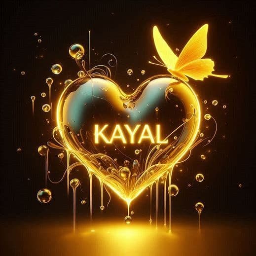 Golden Sparkle Heart Name Art